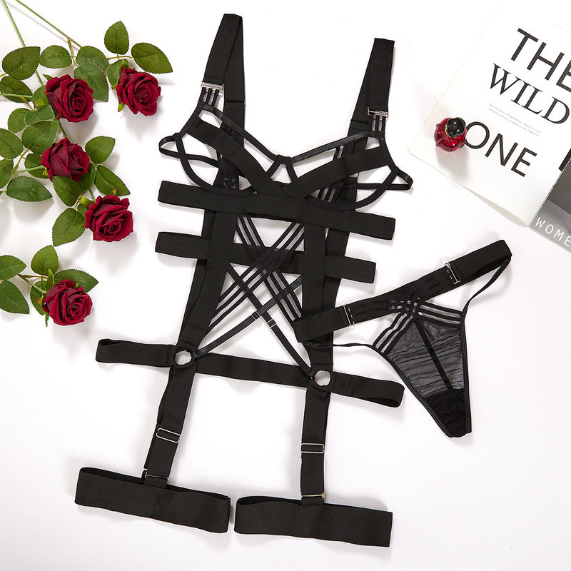 Black Bundled Erotic Lingerie Set-Set Details