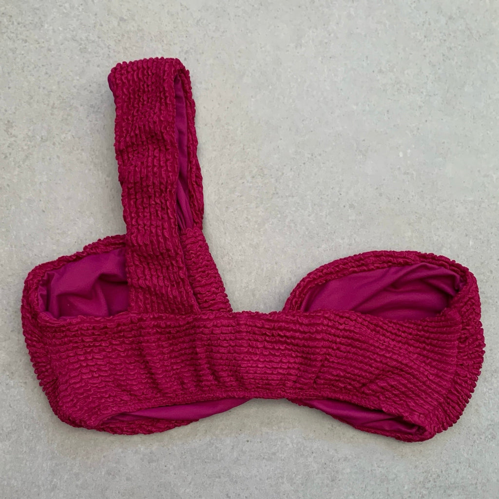 WineBerry Textured Greek Bikini Top