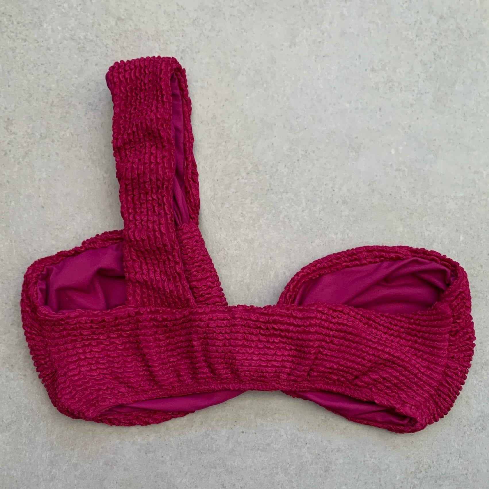 WineBerry Textured Greek Bikini Top