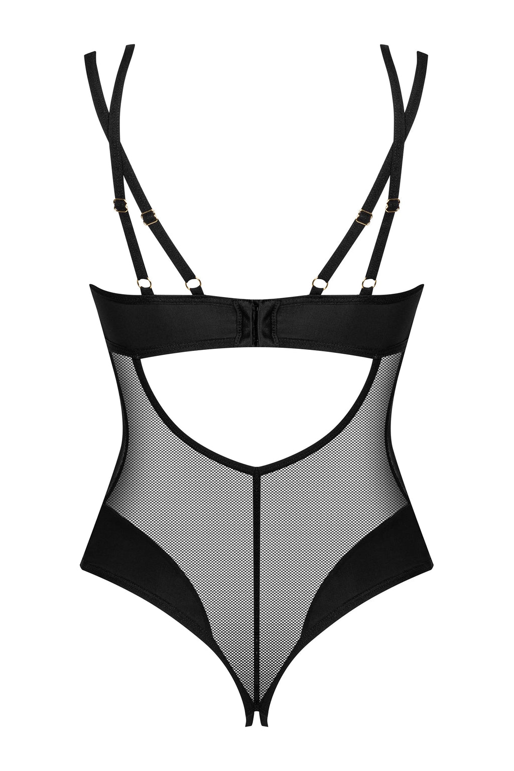 Crotchless Mesh Black Teddy: Obsessive Lingerie Ultimate Allure