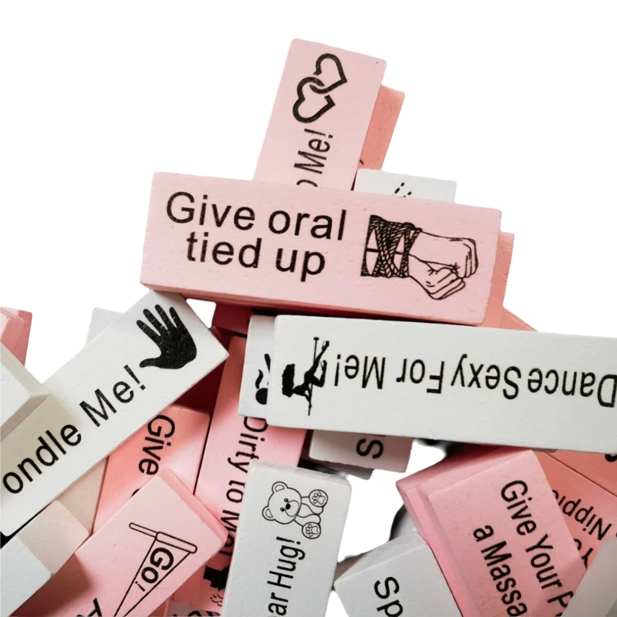 48Pc Sex Block Game for Adults Sex Toys Wooden Block Tower Game Couples Valentine Tumbling Tower Stacking Games SM Product