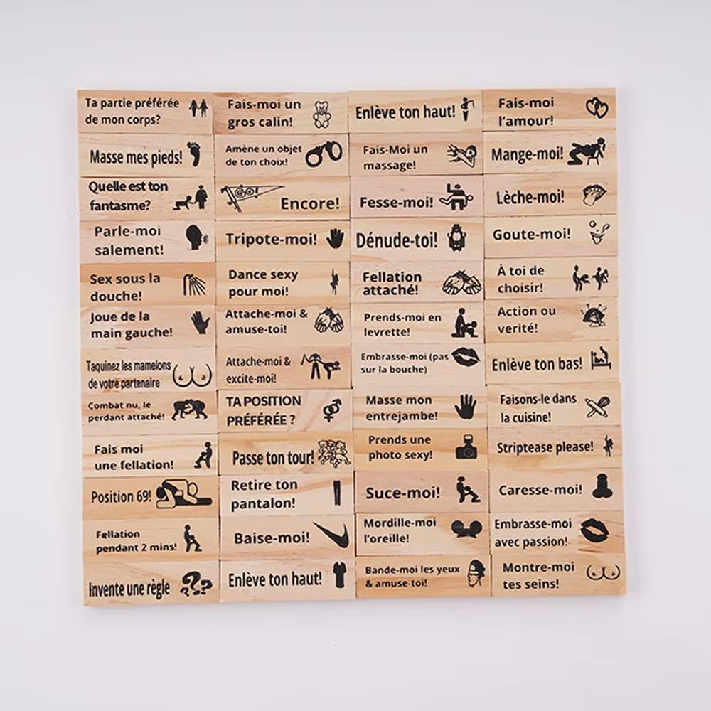 Block Tower Game for Adults Sex Toys Wooden Block for Tumbling Tower Stacking Games Erotica Party SM Block