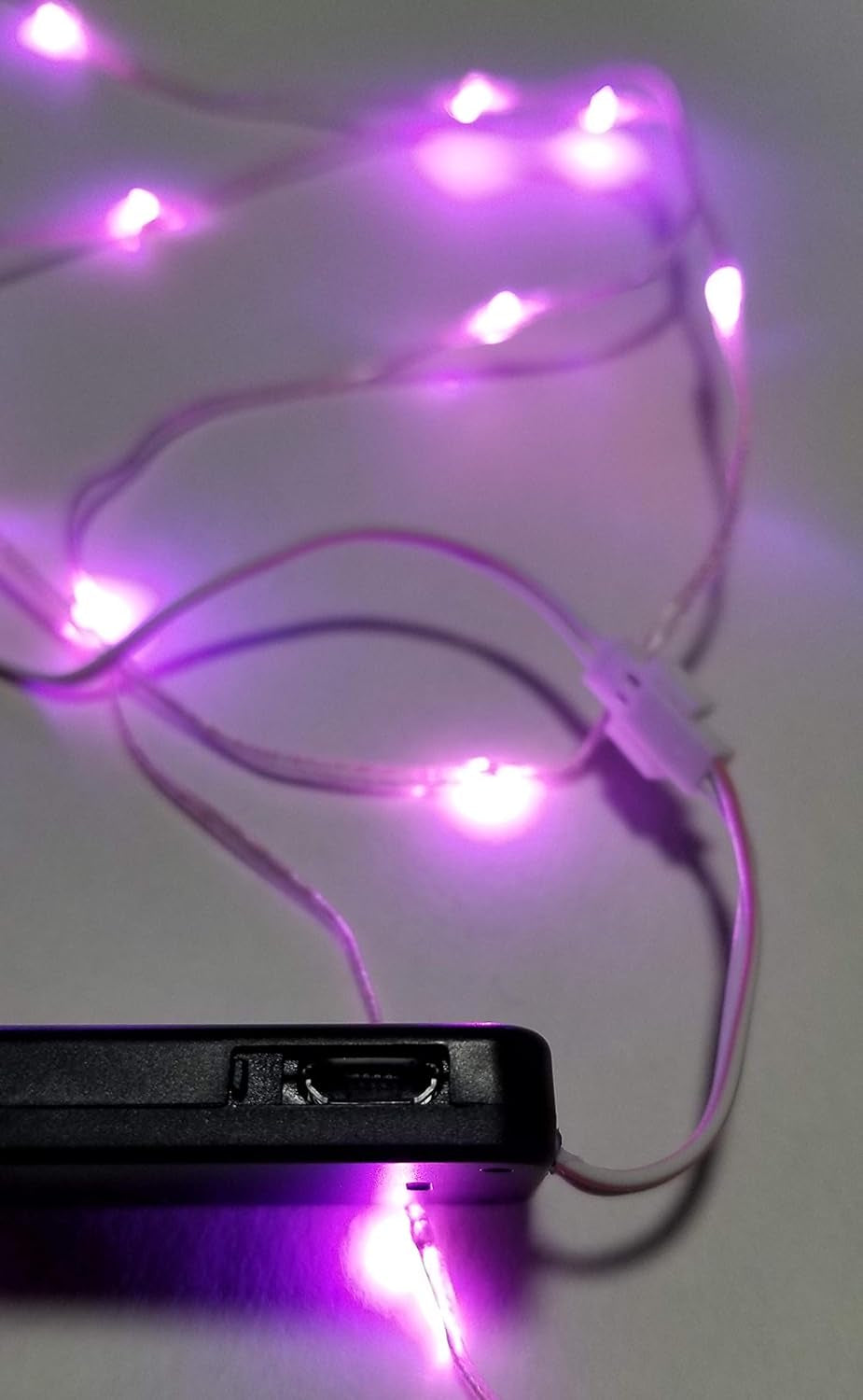 LED String Lights USB Rechargeable (Pink)