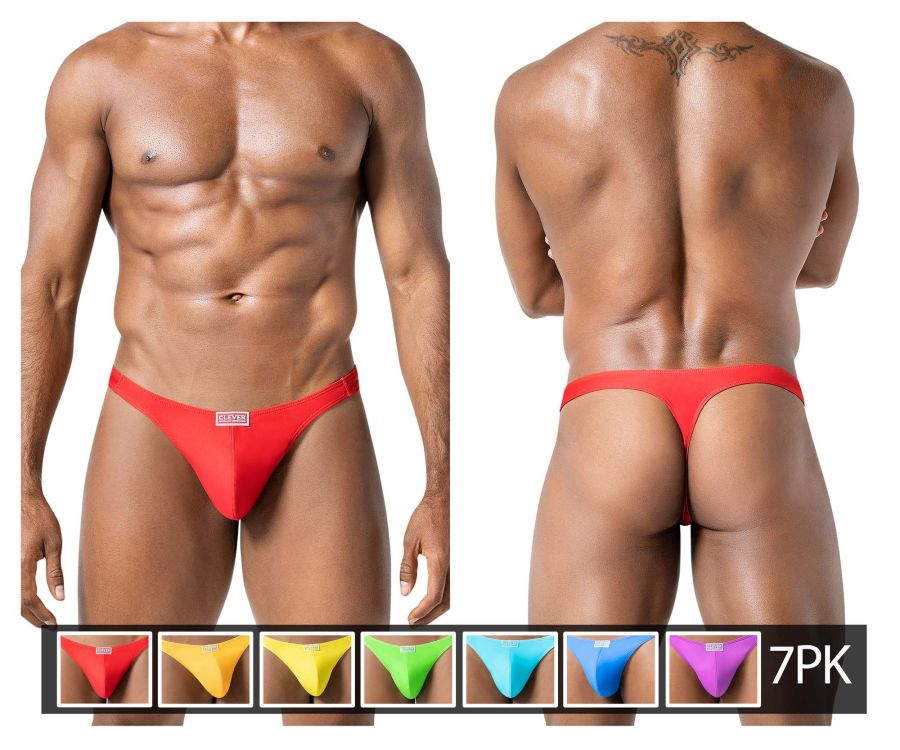 Mens 7PK Pride Thongs Clever 10009
